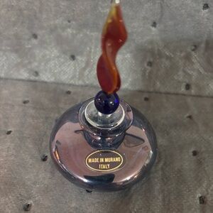 Murano Red and Blue Glass Perfume Bottle